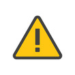 © Matias - Alert icon, triangle shape with exclamation mark. Warning attention sign.