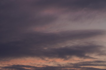 Wall Mural - Dämmerung am Himmel mit Abendrot