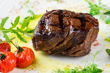 Wall Mural - grilled steak closeup