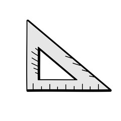 Poster - ruler hand drawn vector design. construction icon