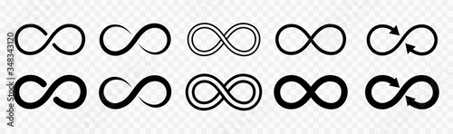 Infinity design logo icon set Poster Mural XXL