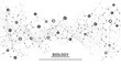 Network line Connecting dot molecule background. Concept of biology chemical and science.