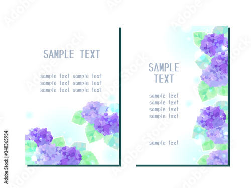 紫陽花のイラスト背景 Stock Vector Adobe Stock