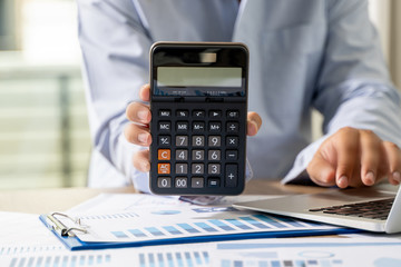 Aufkleber - Financial Report- Business Accounting working and analyzing financial documents Analytics Statistics Information Business Technology.