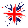 united kingdom flag splash design vector illustration 