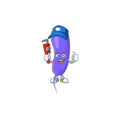 Sticker - Cholerae Cartoon drawing concept work as smart Plumber