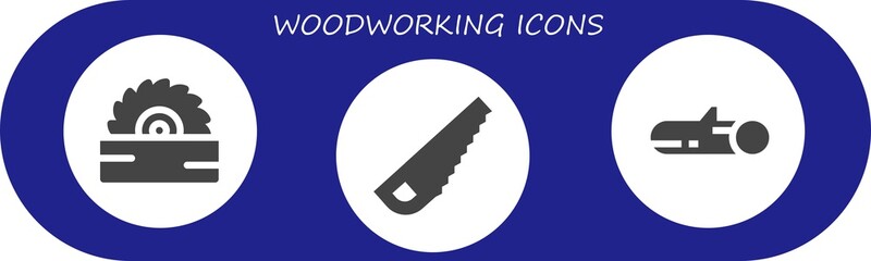 Sticker - woodworking icon set