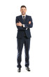 © Pixel-Shot - Portrait of handsome businessman on white background