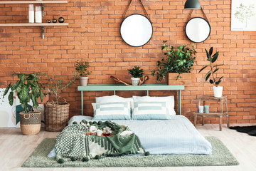 Wall Mural - Interior of modern stylish bedroom