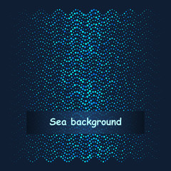 Poster - Abstract dots background. Halftone blue waves effect.
