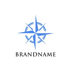 Wall Mural - logo design of compass adventure for outdoor, travel, tour, navigation, and exploration