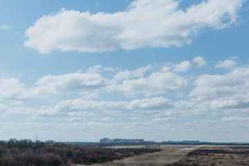 Wall Mural - blue sky with clouds.