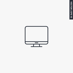 Poster - Display, linear style sign for mobile concept and web design