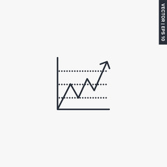 Poster - Predictive analytics, linear style sign for mobile concept and web design