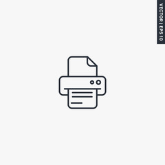 Fototapete - Printer, linear style sign for mobile concept and web design