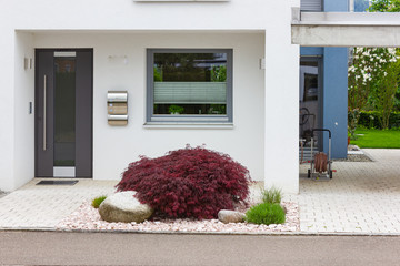 Wall Mural - house entrance of new modern building