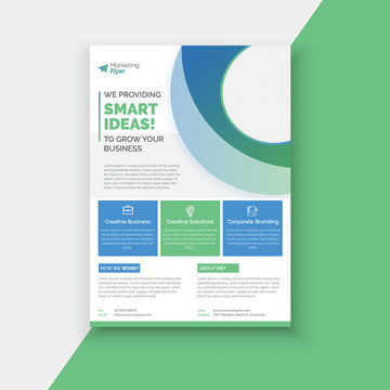 Business Flyer Corporate Flyer Template Geometric shape Flyer Circle Abstract Colorful concepts