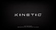 Kinetic, an Abstract technology science alphabet font. digital space typography vector illustration design