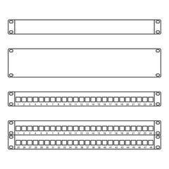 high-density blank patch panel. 1u 2u steel filler panel