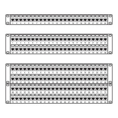 24, 48, 96 port cat6 rack mount patch panel