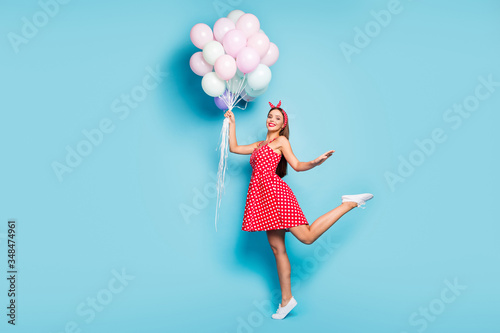 Fotografía Full length body size view of her she nice attractive carefree dreamy cheerful c
