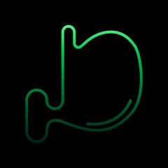 Poster - Stomach, organ nolan icon. Simple thin line, outline vector of Human organ icons for ui and ux, website or mobile application