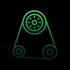 Poster - timing belt nolan icon. Simple thin line, outline vector of motor sports icons for ui and ux, website or mobile application