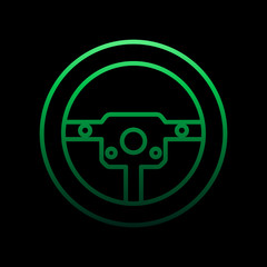 Poster - steering nolan icon. Simple thin line, outline vector of motor sports icons for ui and ux, website or mobile application