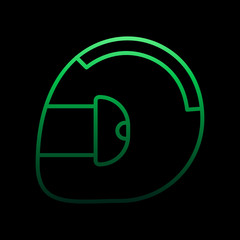 Poster - racing helmet nolan icon. Simple thin line, outline vector of motor sports icons for ui and ux, website or mobile application