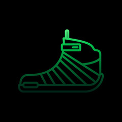 Poster - boots nolan icon. Simple thin line, outline vector of motor sports icons for ui and ux, website or mobile application