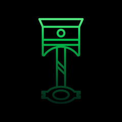 Poster - piston nolan icon. Simple thin line, outline vector of motor sports icons for ui and ux, website or mobile application