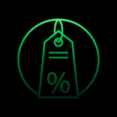 Poster - discount tag nolan icon. Simple thin line, outline vector of online shopping icons for ui and ux, website or mobile application