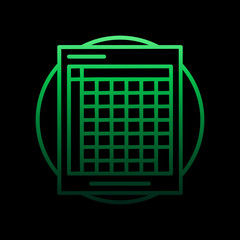 Poster - table nolan icon. Simple thin line, outline vector of online shopping icons for ui and ux, website or mobile application