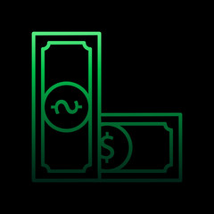 Poster - bill dollar nolan icon. Simple thin line, outline vector of online shopping icons for ui and ux, website or mobile application