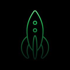 Poster - rocket line nolan icon. Simple thin line, outline vector of toys icons for ui and ux, website or mobile application