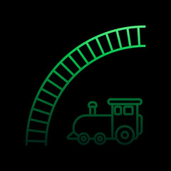 Poster - train line nolan icon. Simple thin line, outline vector of toys icons for ui and ux, website or mobile application