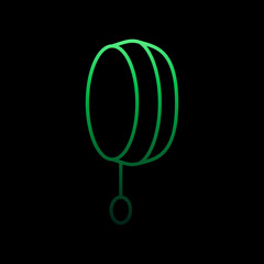 Poster - tambourine line nolan icon. Simple thin line, outline vector of toys icons for ui and ux, website or mobile application