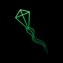 Poster - kite line nolan icon. Simple thin line, outline vector of toys icons for ui and ux, website or mobile application
