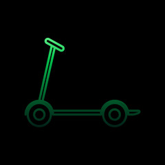 Poster - children scooter line nolan icon. Simple thin line, outline vector of toys icons for ui and ux, website or mobile application