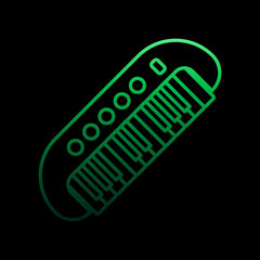 Poster - children synthesizer line nolan icon. Simple thin line, outline vector of toys icons for ui and ux, website or mobile application