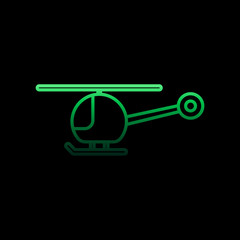 Poster - child helicopter line nolan icon. Simple thin line, outline vector of toys icons for ui and ux, website or mobile application