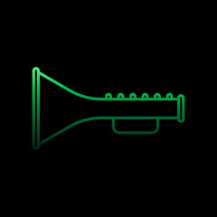 Poster - trumpet line nolan icon. Simple thin line, outline vector of toys icons for ui and ux, website or mobile application