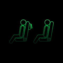 Poster - passengers on the plane nolan icon. Simple thin line, outline vector of Airport icons for ui and ux, website or mobile application
