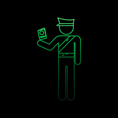 Poster - passport control nolan icon. Simple thin line, outline vector of Airport icons for ui and ux, website or mobile application