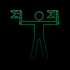 Poster - air traffic controller nolan icon. Simple thin line, outline vector of Airport icons for ui and ux, website or mobile application