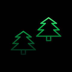 Poster - forest line nolan icon. Simple thin line, outline vector of camping icons for ui and ux, website or mobile application
