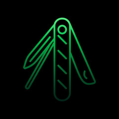 Poster - folding knife line nolan icon. Simple thin line, outline vector of camping icons for ui and ux, website or mobile application