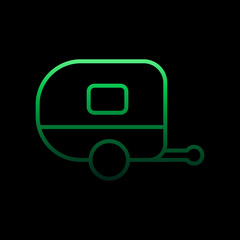 Poster - trailer line nolan icon. Simple thin line, outline vector of camping icons for ui and ux, website or mobile application