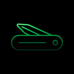 Poster - folding knife line nolan icon. Simple thin line, outline vector of camping icons for ui and ux, website or mobile application