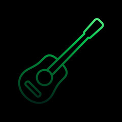 Poster - guitar line nolan icon. Simple thin line, outline vector of camping icons for ui and ux, website or mobile application